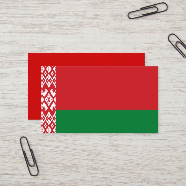 Belarus flag business card (Front/Back In Situ)