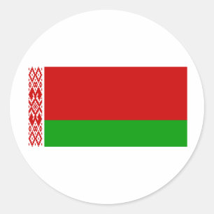 Belarus Flag BY Classic Round Sticker