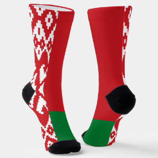Belarus flag-coat of arms socks