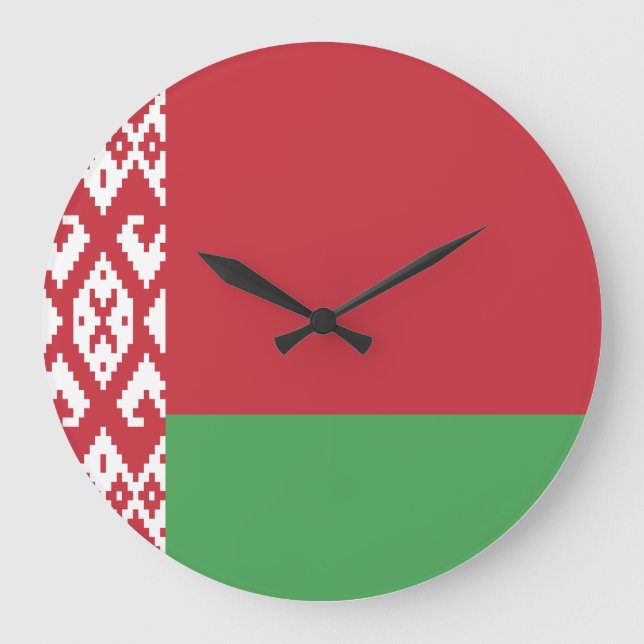 Belarus Flag Large Clock (Front)