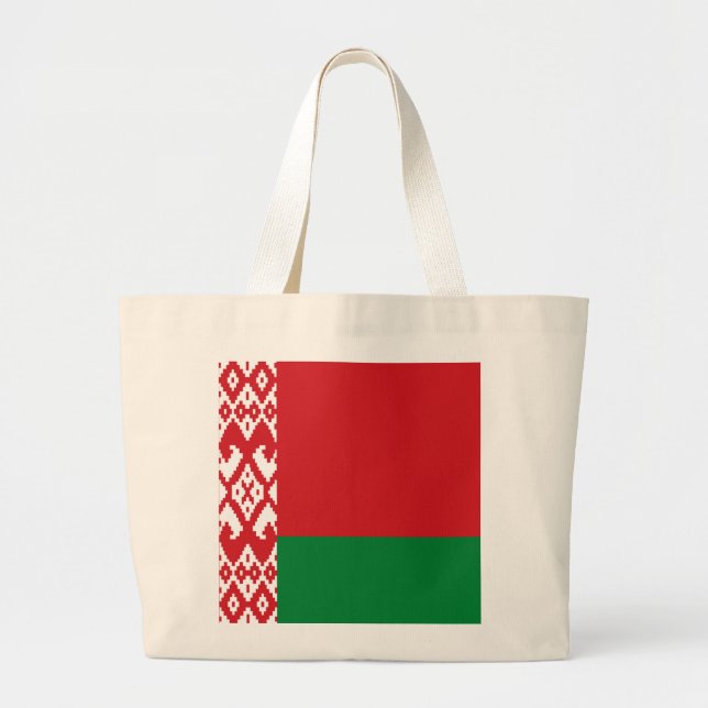 Belarus Flag Large Tote Bag (Front)