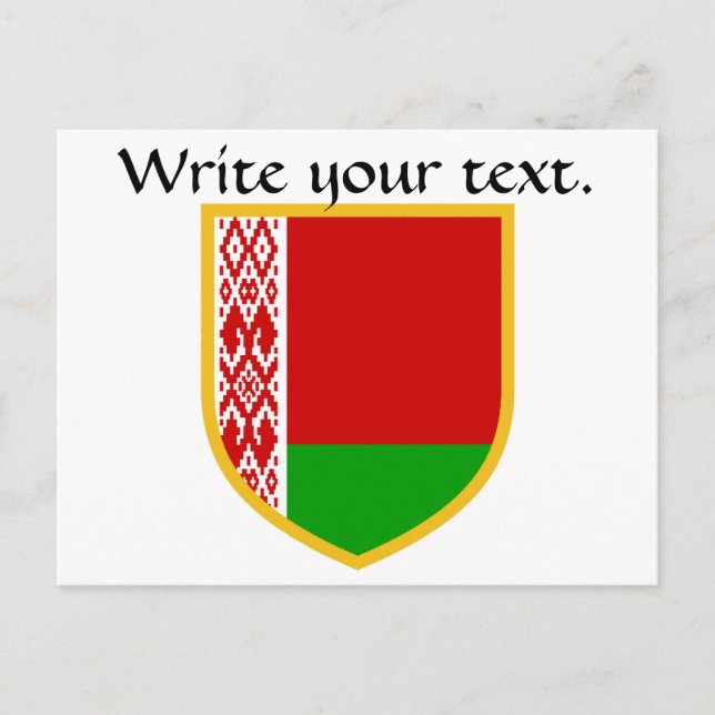 Belarus Flag Postcard (Front)