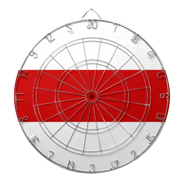 Belarus Flag (Red and White) Dartboard (Front)