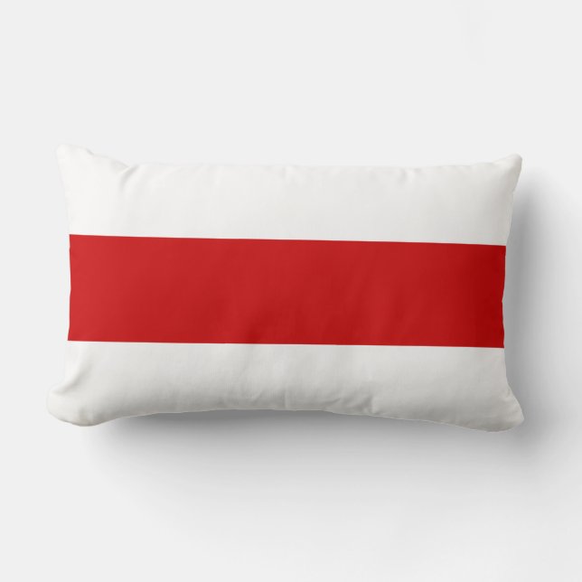 Belarus Flag (Red and White) Lumbar Cushion (Front)
