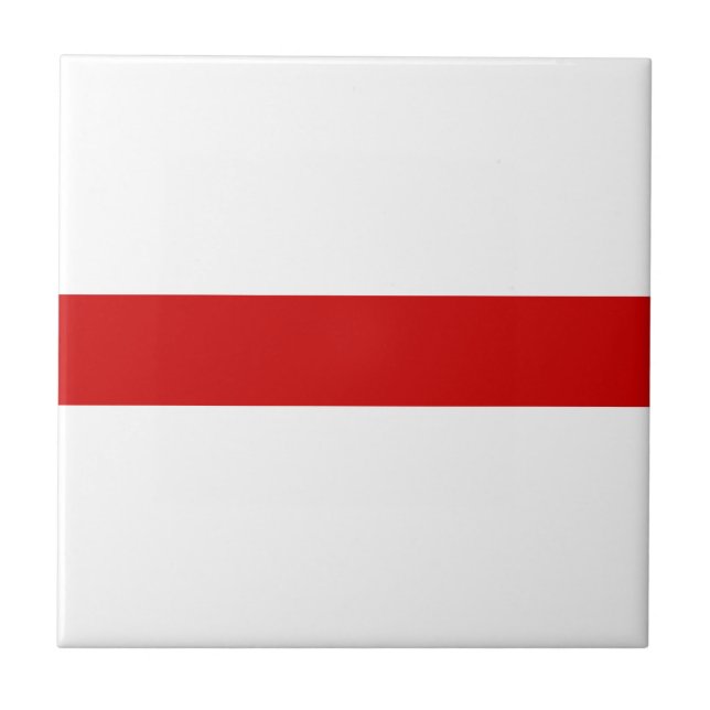 Belarus Flag (Red and White) Tile (Front)