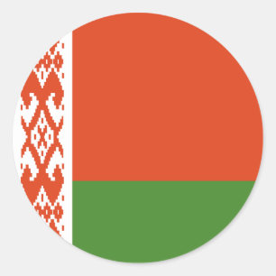 Belarus Flag Total Coverage  Classic Round Sticker