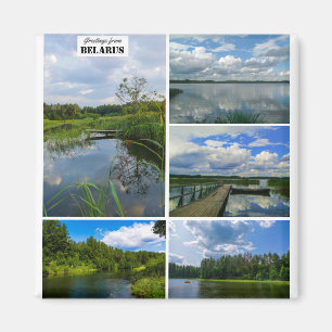 Belarus Greetings Nature Lake Scenery Magnet