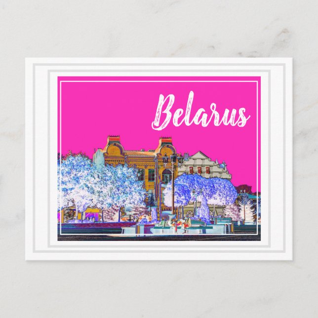 Belarus Grodno City Architecture Postcard (Front)