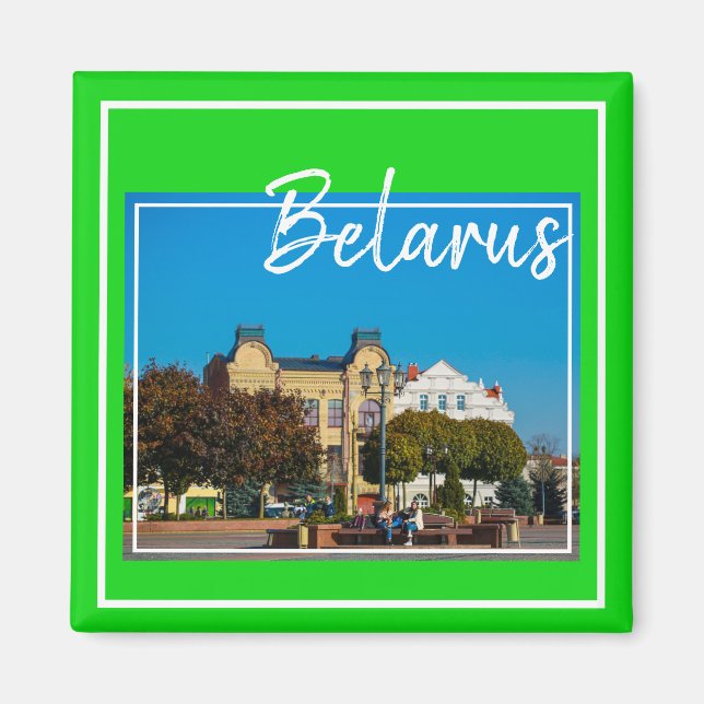 Belarus Grodno City View Architecture Magnet (Front)