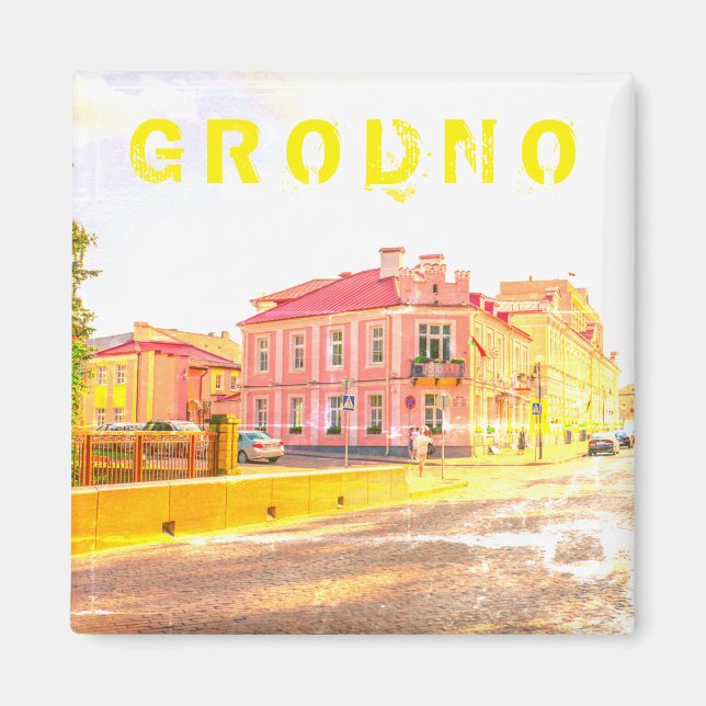 Belarus Grodno Cityscape City Architecture Magnet (Front)
