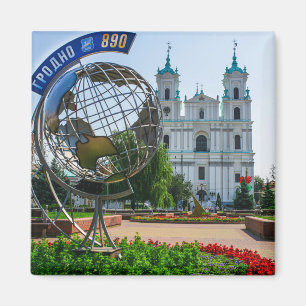 Belarus Grodno Cityscape City Architecture Magnet