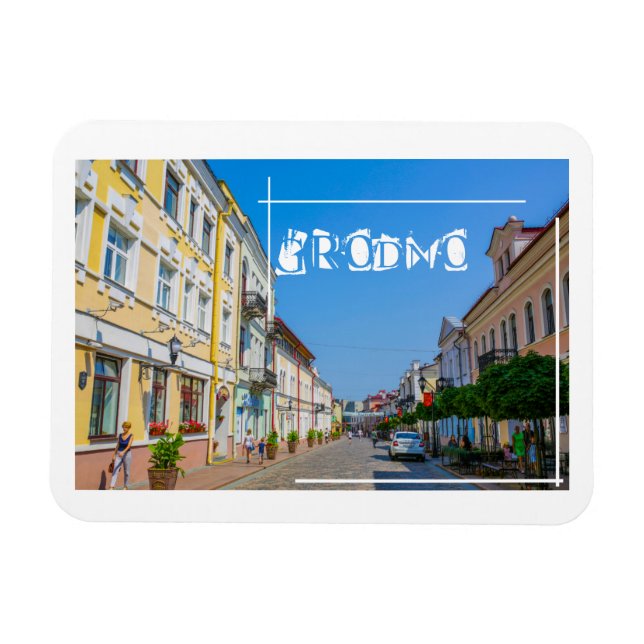 Belarus Grodno Cityscape City Architecture Magnet (Horizontal)
