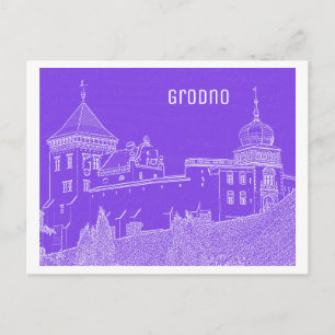 Belarus Grodno Cityscape City Castle Architecture Postcard