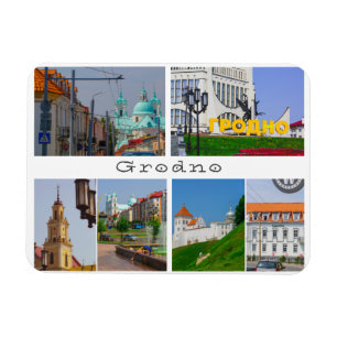 Belarus Grodno Cityscape City Street Architecture Magnet