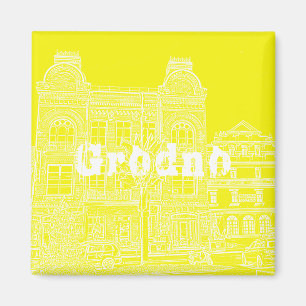 Belarus Grodno Cityscape City View Architecture Magnet