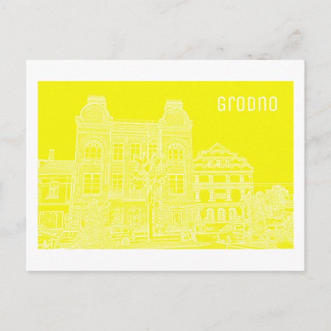 Belarus Grodno Cityscape City View Architecture Postcard (Front)