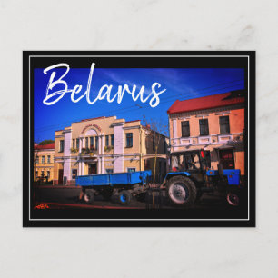 Belarus Hrodna Architecture Tractor Postcard