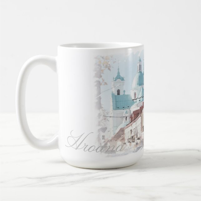Belarus Hrodna Grodno Architecture Painting Mug (Left)