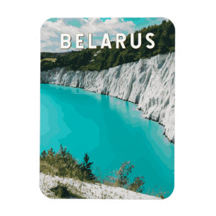 Belarus Illustration Travel Art Vintage Magnet