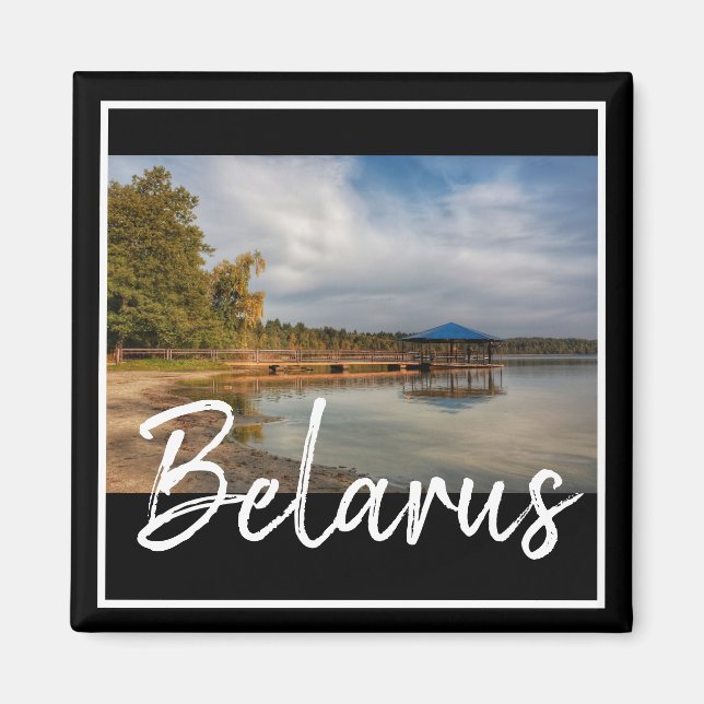 Belarus Lake Svityaz Nature Magnet (Front)