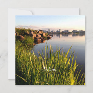 Belarus landscape photograph card