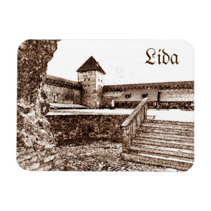 Belarus Lida Cityscape City Castle Architecture Magnet