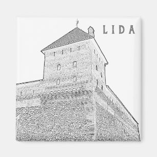 Belarus Lida Cityscape City Castle Architecture Magnet