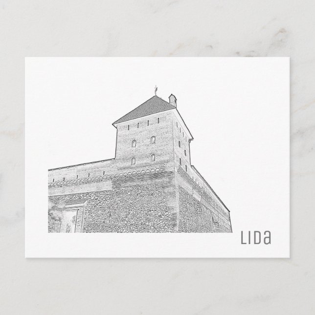 Belarus Lida Cityscape City Castle Architecture  Postcard (Front)