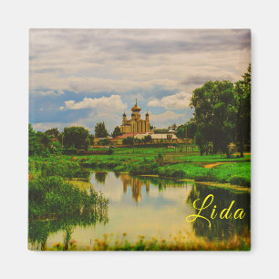 Belarus Lida Cityscape City Street Architecture Magnet