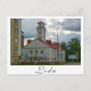 Belarus Lida Cityscape City Street Architecture Postcard