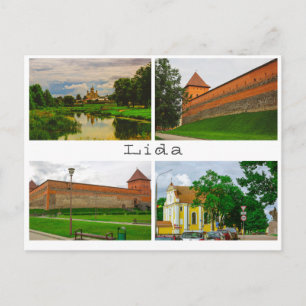 Belarus Lida Cityscape City Street Architecture Postcard