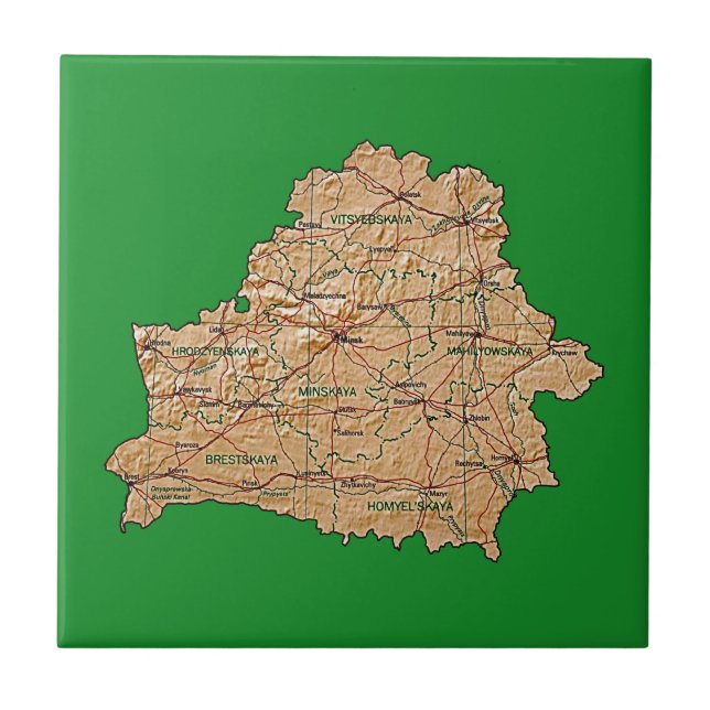 Belarus Map Tile (Front)