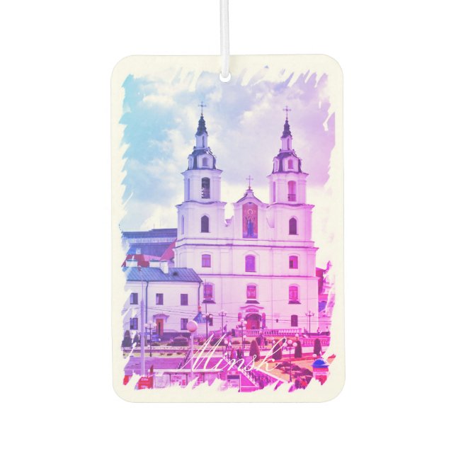 Belarus Minsk Architecture Car Air Freshener (Front)
