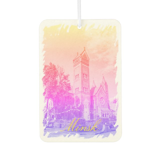 Belarus Minsk Architecture Car Air Freshener (Front)