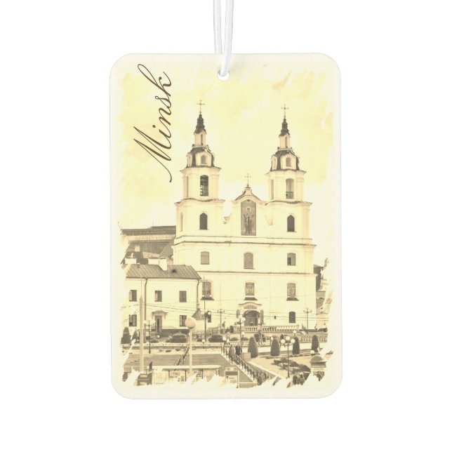 Belarus Minsk Architecture Car Air Freshener (Back)