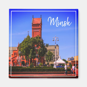 Belarus Minsk Architecture Cityscape Magnet