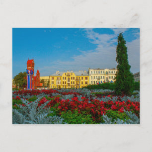Belarus Minsk Architecture Life Cityscape Nature Postcard