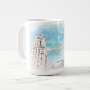 Belarus Minsk Architecture Painting Mug