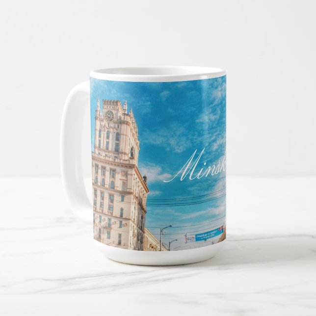 Belarus Minsk Architecture Painting Mug (Front Left)