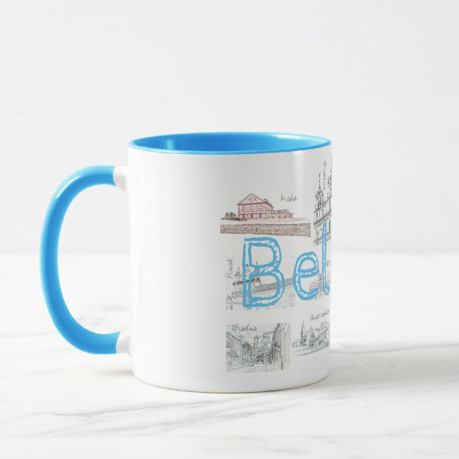 Belarus Minsk Brest Architecture Coffee Mug Cup (Left)
