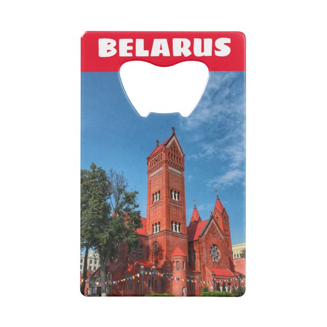 Belarus Minsk City Architecture Bottle Opener (Back)