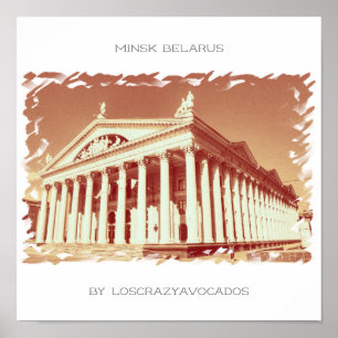 Belarus Minsk City Architecture Nature Poster