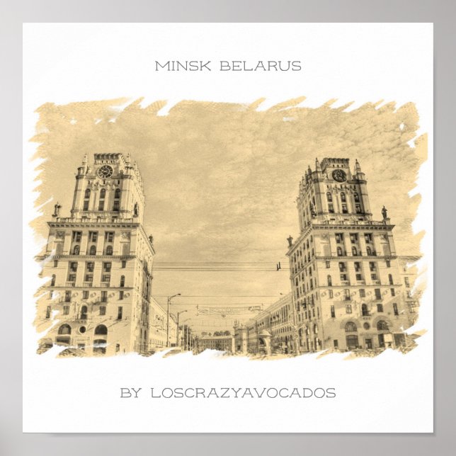 Belarus Minsk City Architecture Nature Poster (Front)