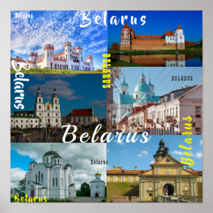 Belarus Minsk Grodno Mir Castle Architecture Poster