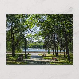 Belarus Minsk Park Life Cityscape Nature Postcard