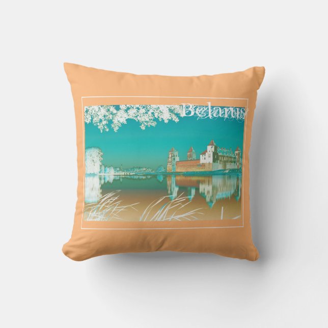 Belarus Mir Castle Architecture Cushion Pillow (Front)