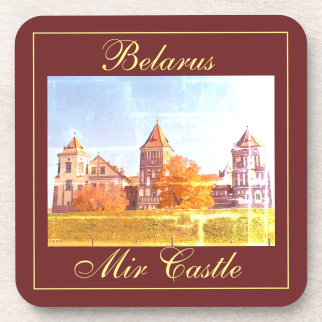 Belarus Mir Castle Architecture Nature Coaster (Front)