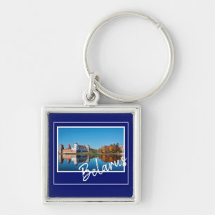 Belarus Mir Castle Architecture Nature Keychain