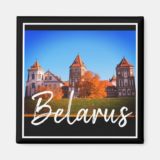 Belarus Mir Castle Architecture Nature Magnet (Front)