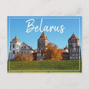 Belarus Mir Castle Architecture Nature Postcard